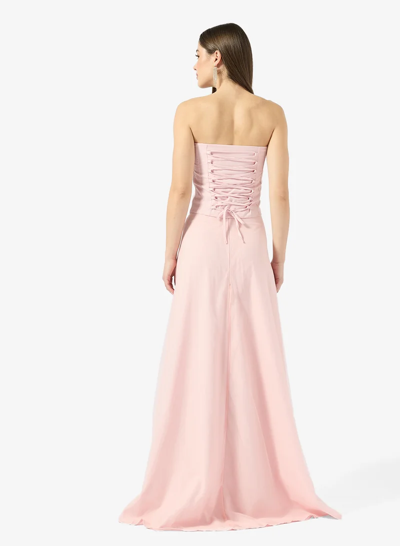 Ginger Sweetheart Neckline Corset Bodice Tulle Dress